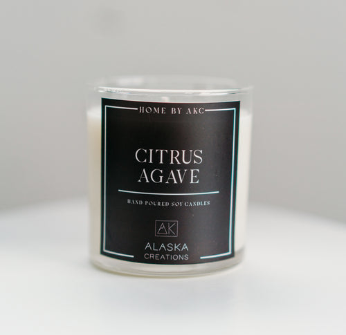 12oz Hand-Poured Citrus Agave Soy Candle