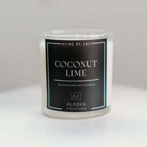 12oz Hand-Poured Coconut Lime Soy Candle
