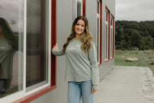 Load image into Gallery viewer, Womens Wave Cut Sage Green Salmon Hoodie